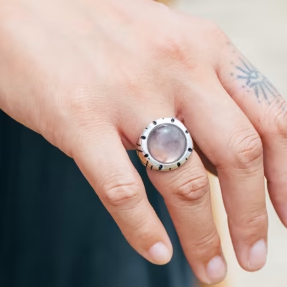 Fluorite Gemstone Signet Ring by Alex and Ani
